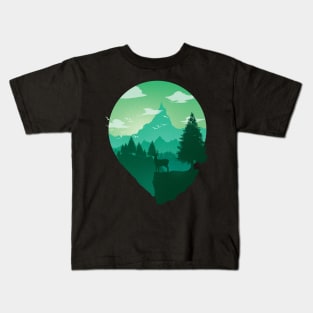 Hiking in the forest Kids T-Shirt